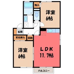 江曽島駅 徒歩11分 1階の物件間取画像